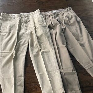 J. Crew Men's Chinos in Cream and Tan Polo, J Crew